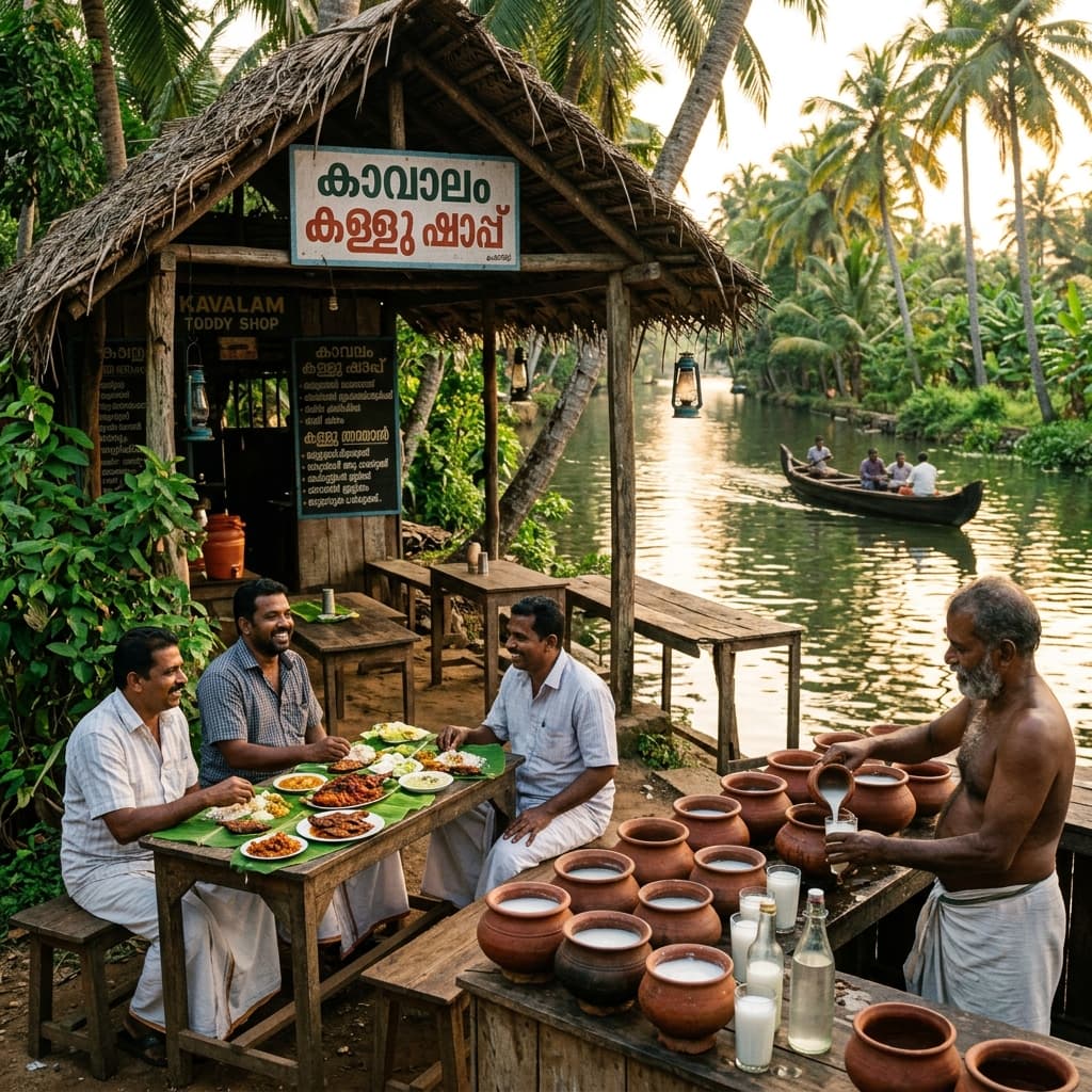Authentic Kerala cuisine and local backwater food stops